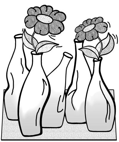 Lustige Blumenvasen-Fläschli